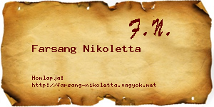 Farsang Nikoletta névjegykártya