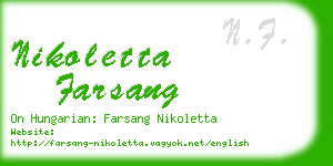 nikoletta farsang business card